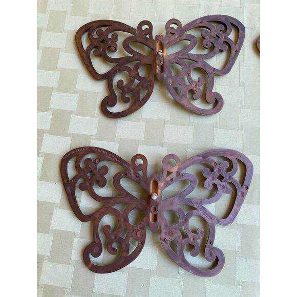 VTG 1978 Set of 4 Wood Look Butterflies for wall by Homeco Excellent Condition - Picture 7 of 12